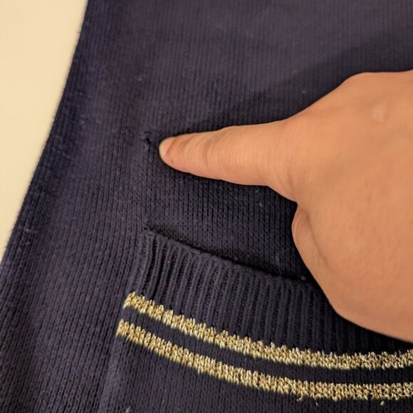 Vintage Bay Point Threads Nautical Cardigan Womens Size Medium Embroidered Crest - Picture 6 of 14